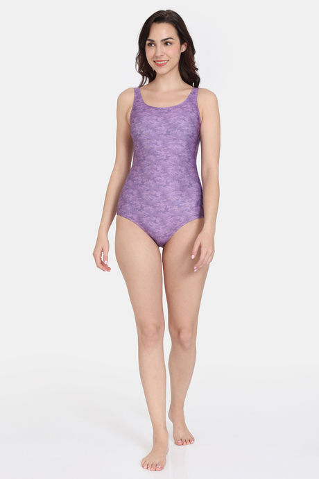 Zelocity Padded Slip-On Maillot - Chinese Violet — image 4